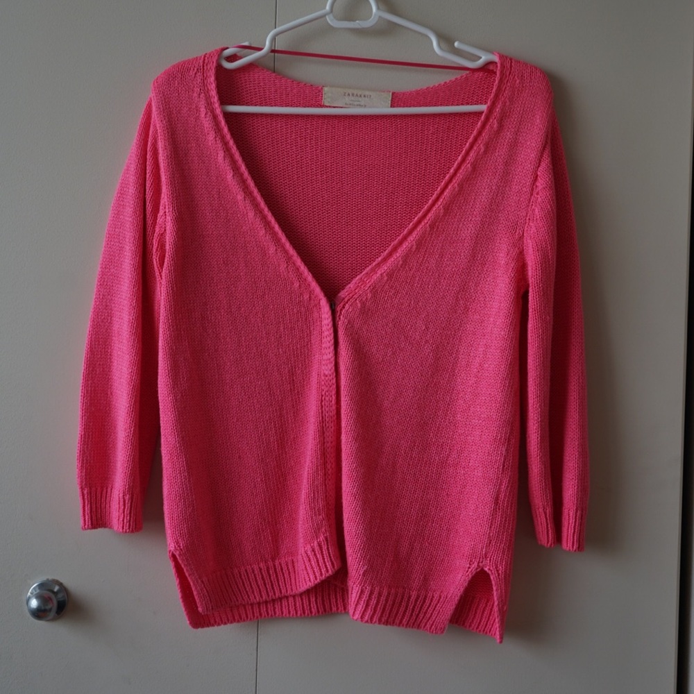 Bright Pink Cardigan